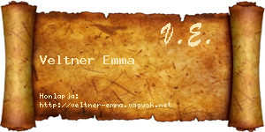 Veltner Emma névjegykártya